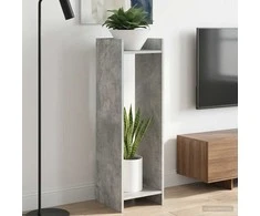 Augalų stovas su lentyna 2 pcs Betono Pilka 30 x 30 x 100 cm