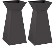 Stulpinis sodinukas 2 vnt. Juoda 35 x 35 x 73 cm