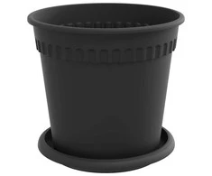 Lova Augalų vazonai 24 pcs Juoda Ø 17 x 14 cm Plastmasė