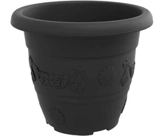 Augalų vazonai 24 vnt. Juoda Ø 22 x 18 cm Plastmasė