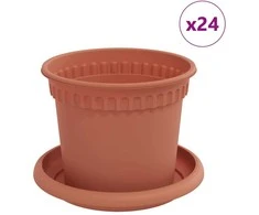 Lova Augalų vazonai 24 pcs Raudona plyta Ø 12,5 x 10 cm Plastmasė