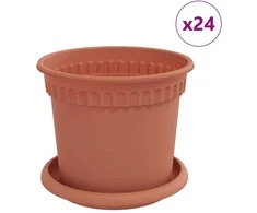 Lova Augalų vazonai 24 pcs Raudona plyta Ø 15 x 12 cm Plastmasė