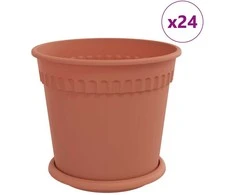 Lova Augalų vazonai 24 pcs Raudona plyta Ø 19 x 16 cm Plastmasė