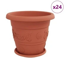 Augalų vazonai 24 pcs Raudona plyta Ø 39 x 32 cm Plastmasė