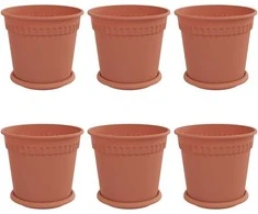 Lova Augalų vazonai 6 pcs Raudona plyta Ø 19 x 16 cm Plastmasė