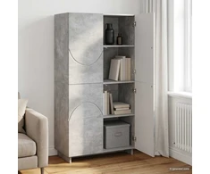 Aukšta komoda Betono pilka 79 x 41 x 151 cm Apdirbta mediena