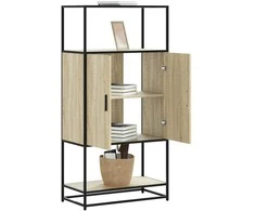 aukšta lenta Sonoma ąžuolas 68x35x139 cm Mediena ir metalas