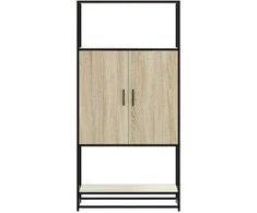 aukšta lenta Sonoma ąžuolas 68x35x139 cm Mediena ir metalas