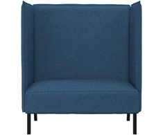 Aukštos nugaros sofa 101cm Mėlyna audinys