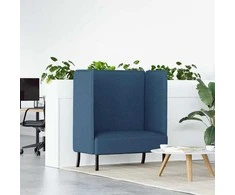 Aukštos nugaros sofa 101cm Mėlyna audinys