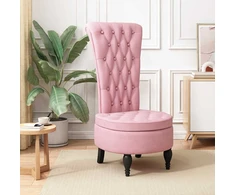 Fotelis Aukštaatlošokėdė Rožinė 56,5 x 70 x 110 cm Aksomas