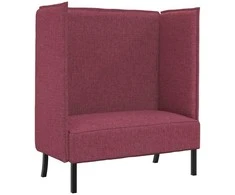 Aukštos nugaros sofa 101cm Vyno raudonumo audinys