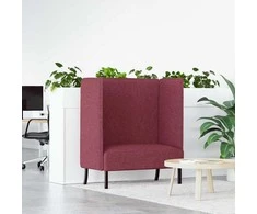 Aukštos nugaros sofa 101cm Vyno raudonumo audinys