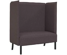 Aukštos nugaros sofa 101cm Tamsiai ruda audinys