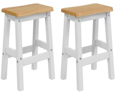 Aukštas baro suolas EKAI 2 pcs Balta 40 x 29 x 63 cm