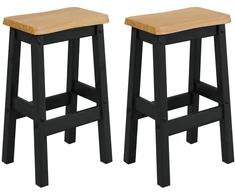 Aukštas baro suolas EKAI 2 pcs Juoda 40 x 29 x 63 cm