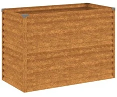 Aukštas sodo lovelis, 100x50x69cm, Corten plienas