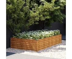 Aukštas sodo lovelis, 195x100x36cm, Corten plienas