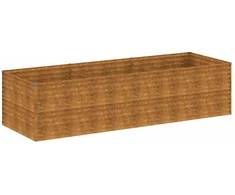 Aukštas sodo lovelis, 290x100x69cm, Corten plienas