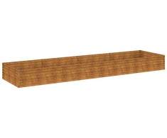 Aukštas sodo lovelis, 387x100x36cm, Corten plienas