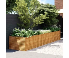 Aukštas sodo lovelis, 479x100x69cm, Corten plienas