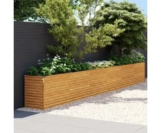 Aukštas sodo lovelis, 578x50x69cm, Corten plienas