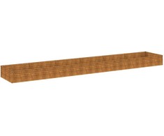 Aukštas sodo lovelis, 579x100x36cm, Corten plienas