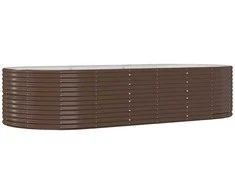 Aukštas sodo lovelis, rudas, 291x140x68cm, cinkuotas plienas