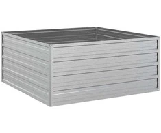 Aukštas sodo lovelis, sidabrinis, 100x100x45cm, plienas