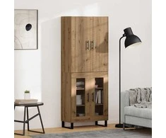 Aukštas spintelė 2 pcs Amatininkų ąžuolas 69,5 x 34 x 180 cm