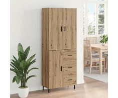 Aukštas spintelė 2 pcs Amatininkų ąžuolas 69,5 x 34 x 180 cm