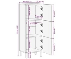 Aukštas spintelė Akacijos ruda apdaila 40 x 33 x 110 cm