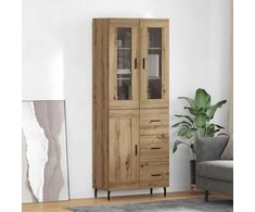 Aukštas spintelė 2 pcs Amatininkų ąžuolas 69,5 x 34 x 180 cm