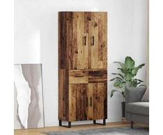 Aukštas spintelė 2 pcs Senovinis medis 69,5 x 34 x 180 cm