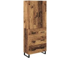 Aukštas spintelė 2 pcs Senovinis medis 69,5 x 34 x 180 cm