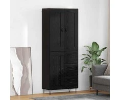 Aukštas spintelė su stalčių Juodas ąžuolas 69,5 x 34 x 180 cm