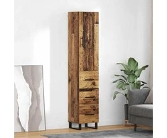 Aukštas spintelė su stalčių Senovinis medis 34,5 x 34 x 180 cm