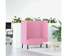 Aukštos nugaros sofa 101cm Rožinė audinys