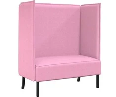 Aukštos nugaros sofa 101cm Rožinė audinys