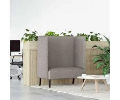 Aukštos nugaros sofa 101cm Taupe audinys