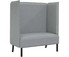 Aukštos nugaros sofa 101cm Šviesiai pilka audinys