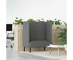 Aukštos nugaros sofa 101cm Tamsiai pilka audinys