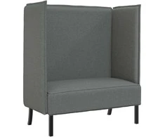 Aukštos nugaros sofa 101cm Tamsiai pilka audinys