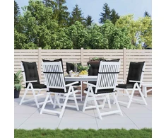 Aukštos atlošo kėdžių pagalvių rinkinys 6 pcs Melanžinė juoda