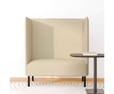 Aukštos nugaros sofa 101cm Kreminė audinys