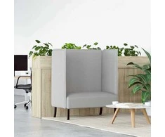 Aukštos nugaros sofa Debesų pilka 109 x 56 x 121 cm audinys