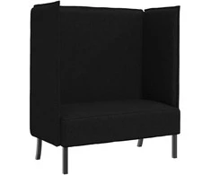 Aukštos nugaros sofa 101cm Juoda audinys