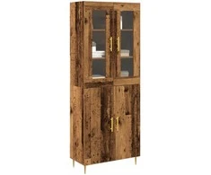 Aukštas spintelė 2 pcs Senas medis Apdirbta mediena