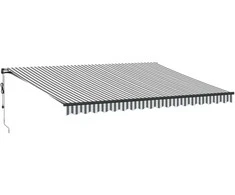 Automatinė ištraukiama markizė, antracito ir balta, 450x350cm