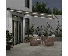 Automatinė ištraukiama markizė, antracito ir balta, 600x350cm
